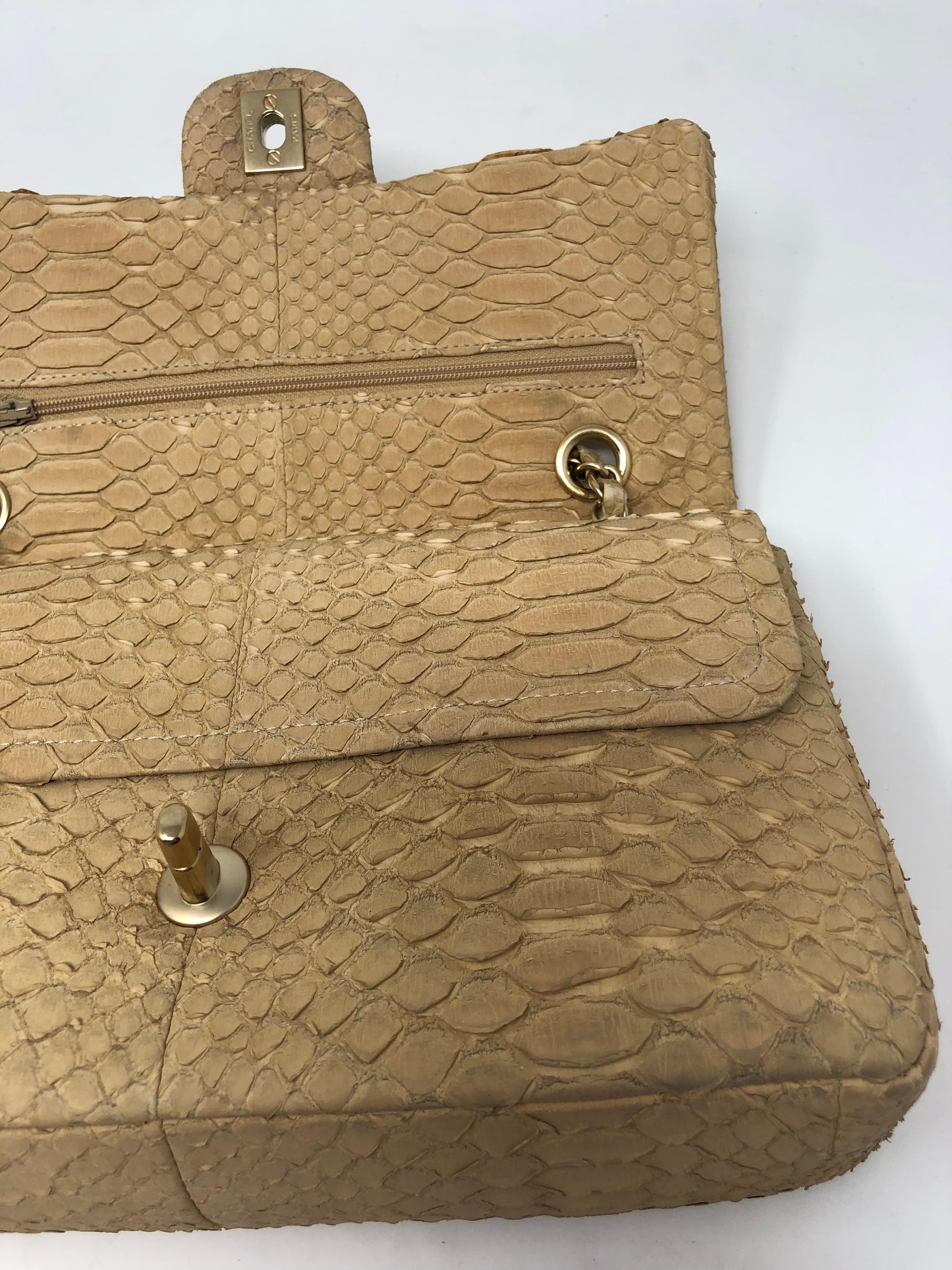 Chanel Python Double Flap Bag 1