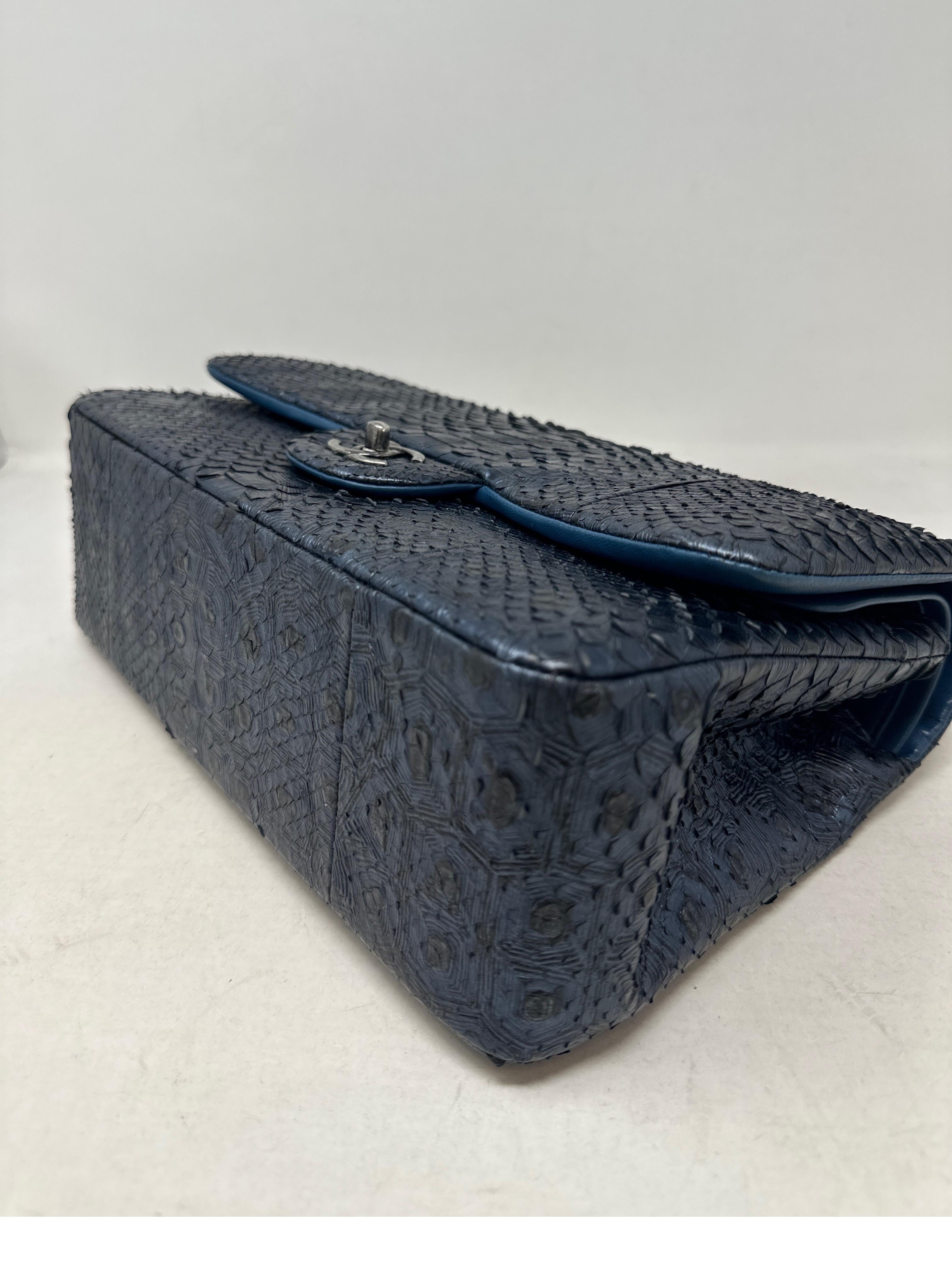 Chanel Python Exotic Jumbo Flap Bag  4