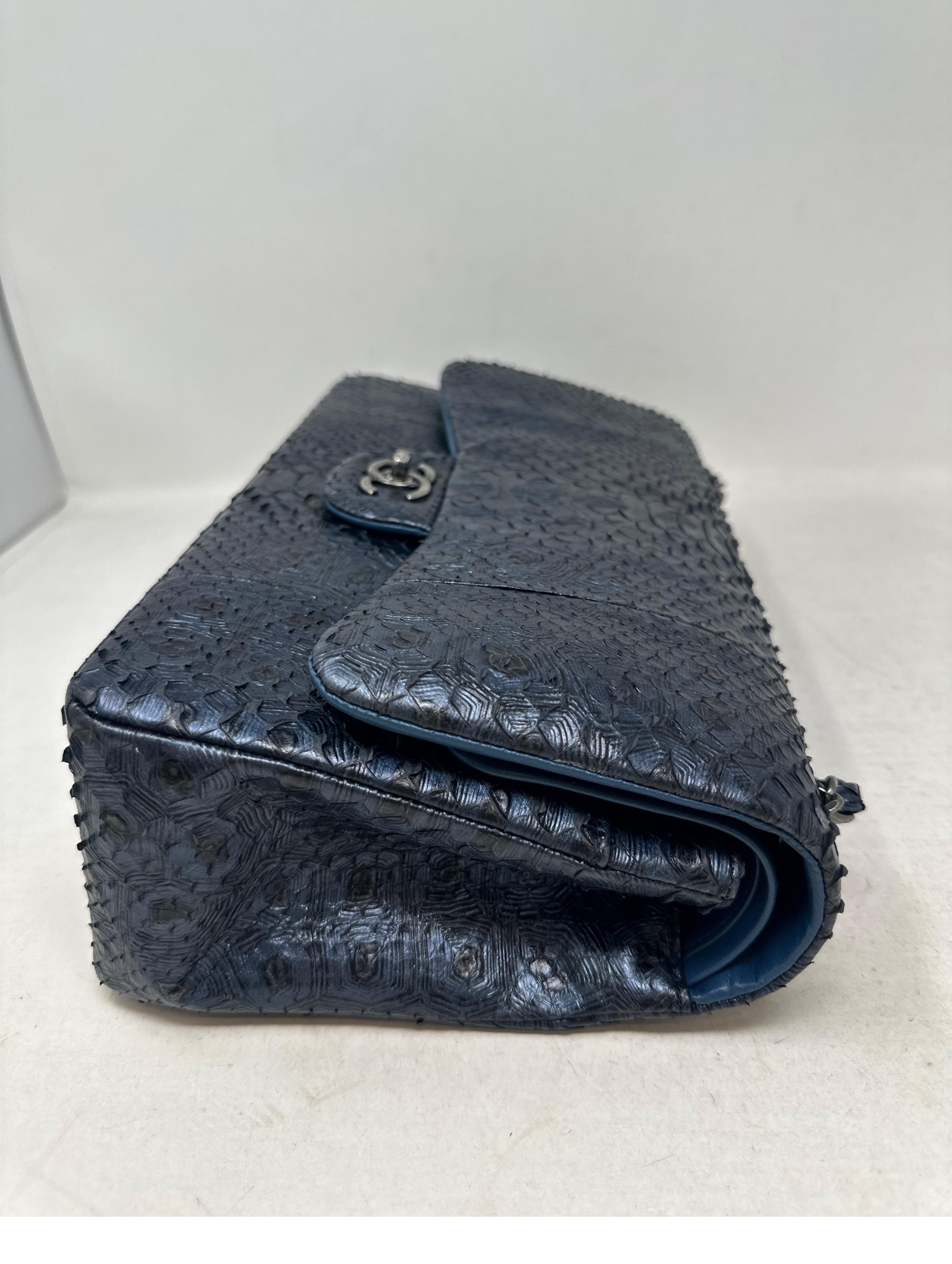 Chanel Python Exotic Jumbo Flap Bag  5