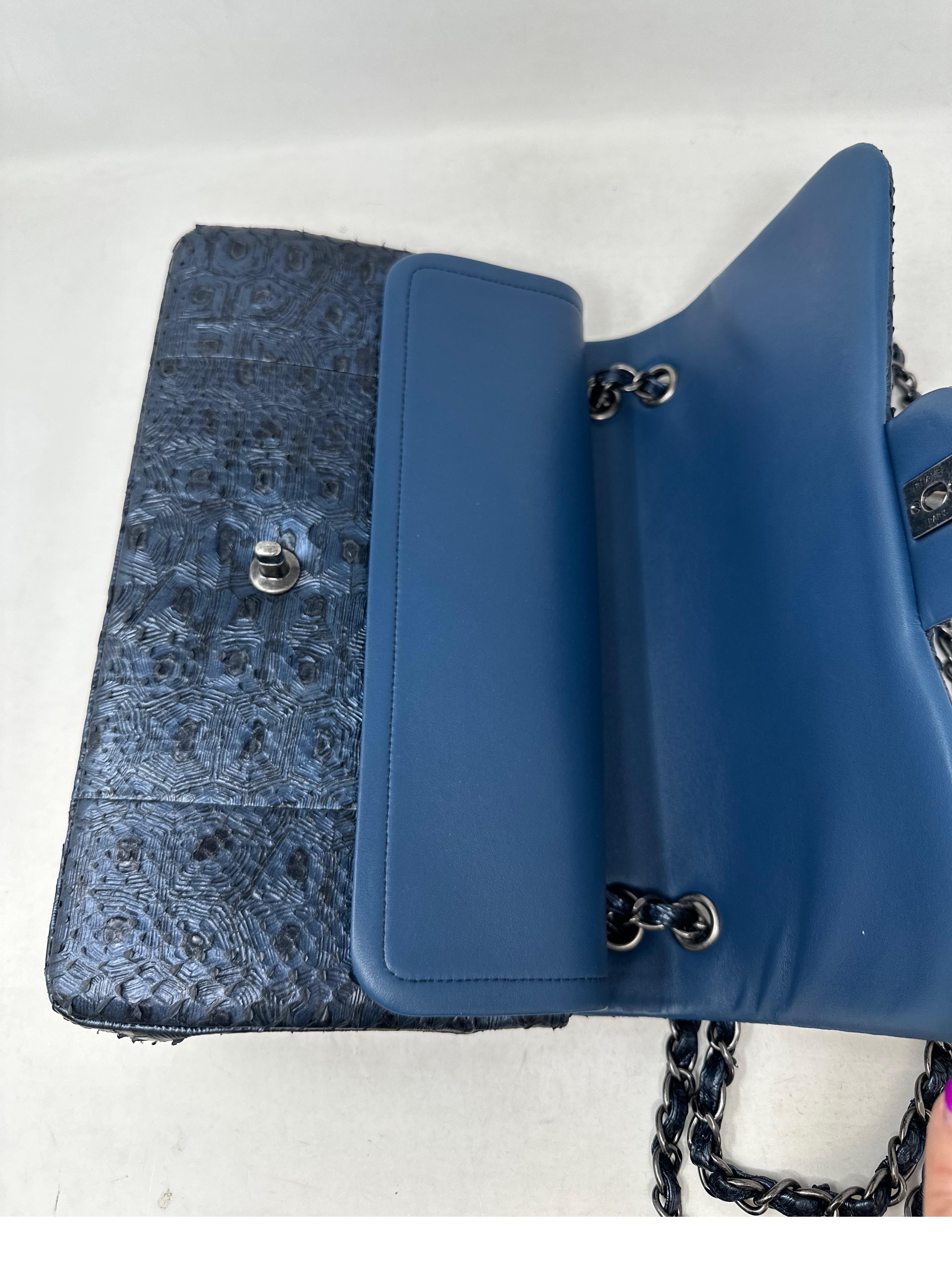 Chanel Python Exotic Jumbo Flap Bag  7