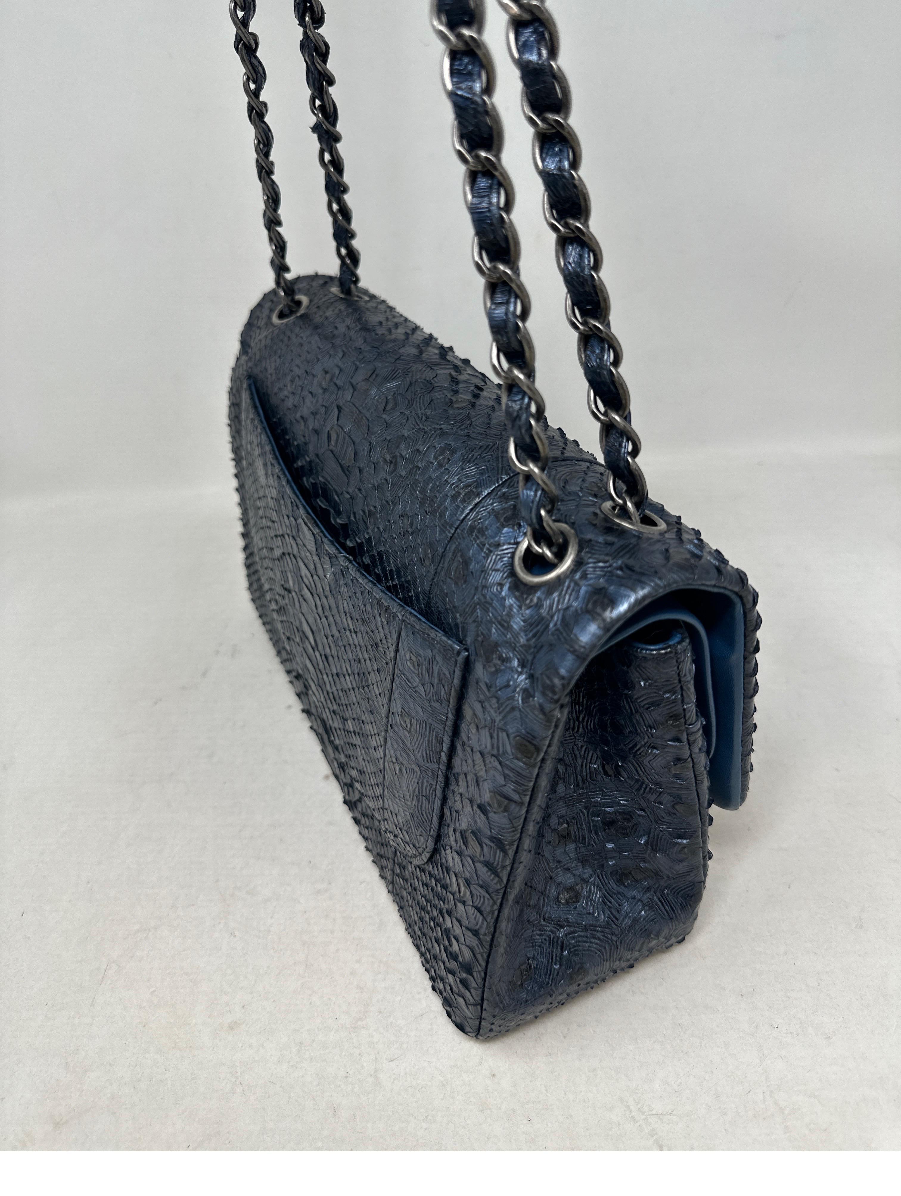 chanel python flap bag