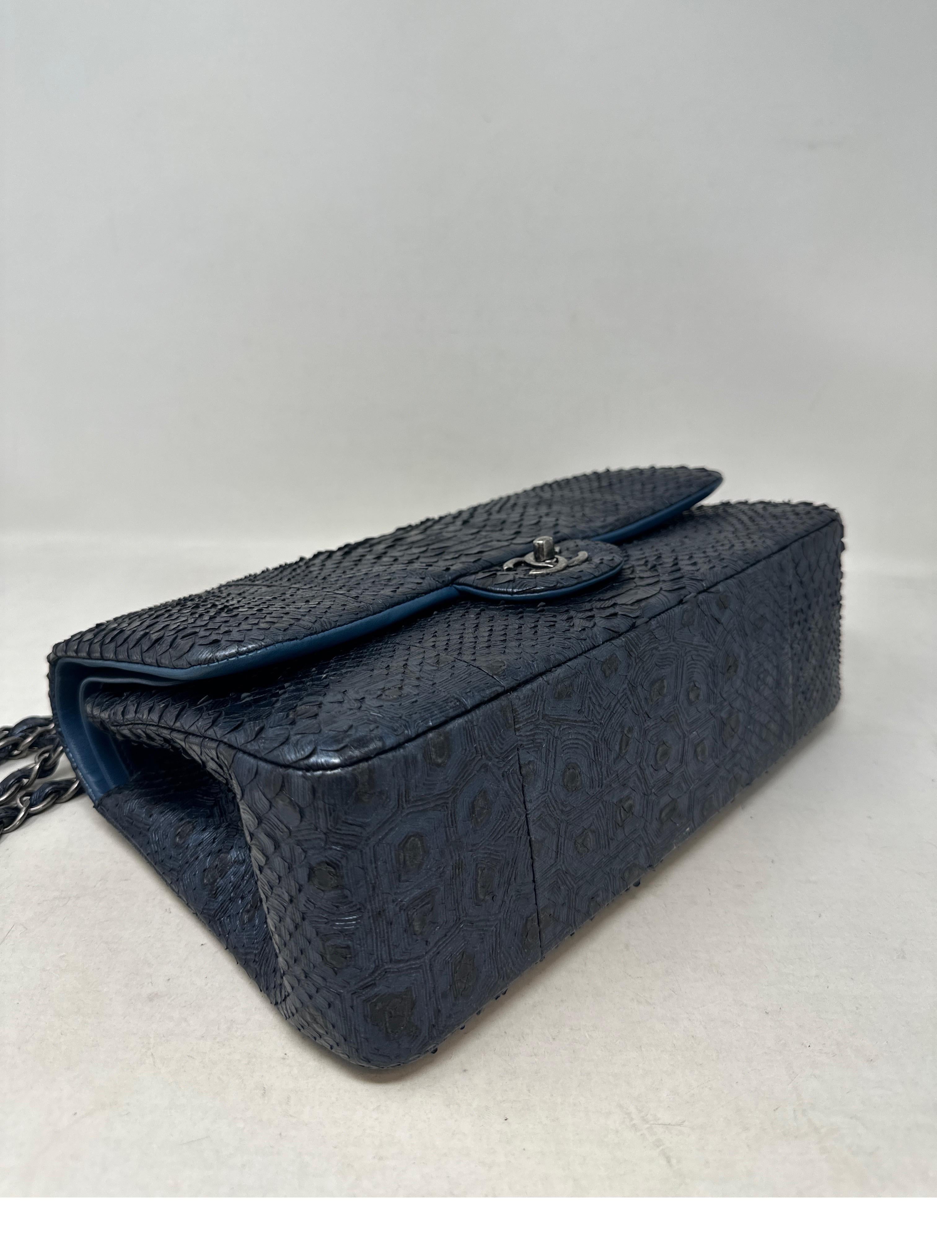 Chanel Python Exotic Jumbo Flap Bag  2