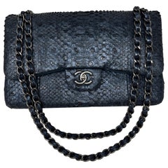Chanel Python Exotic Jumbo Flap Bag