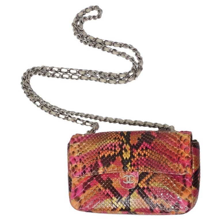 Chanel Python Mini Handbag circa 2000's at 1stDibs