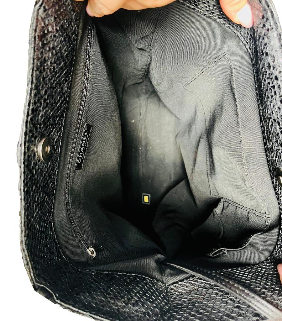 Chanel Python Skin Crystal Embellished Tote Bag For Sale 2