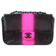 Chanel Python Small Classic Flap Bag