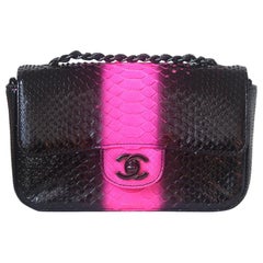 Chanel Python Small Classic Flap Bag 