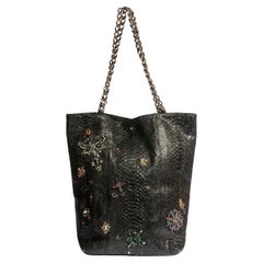 Chanel Python Style Embellished Tote Bag