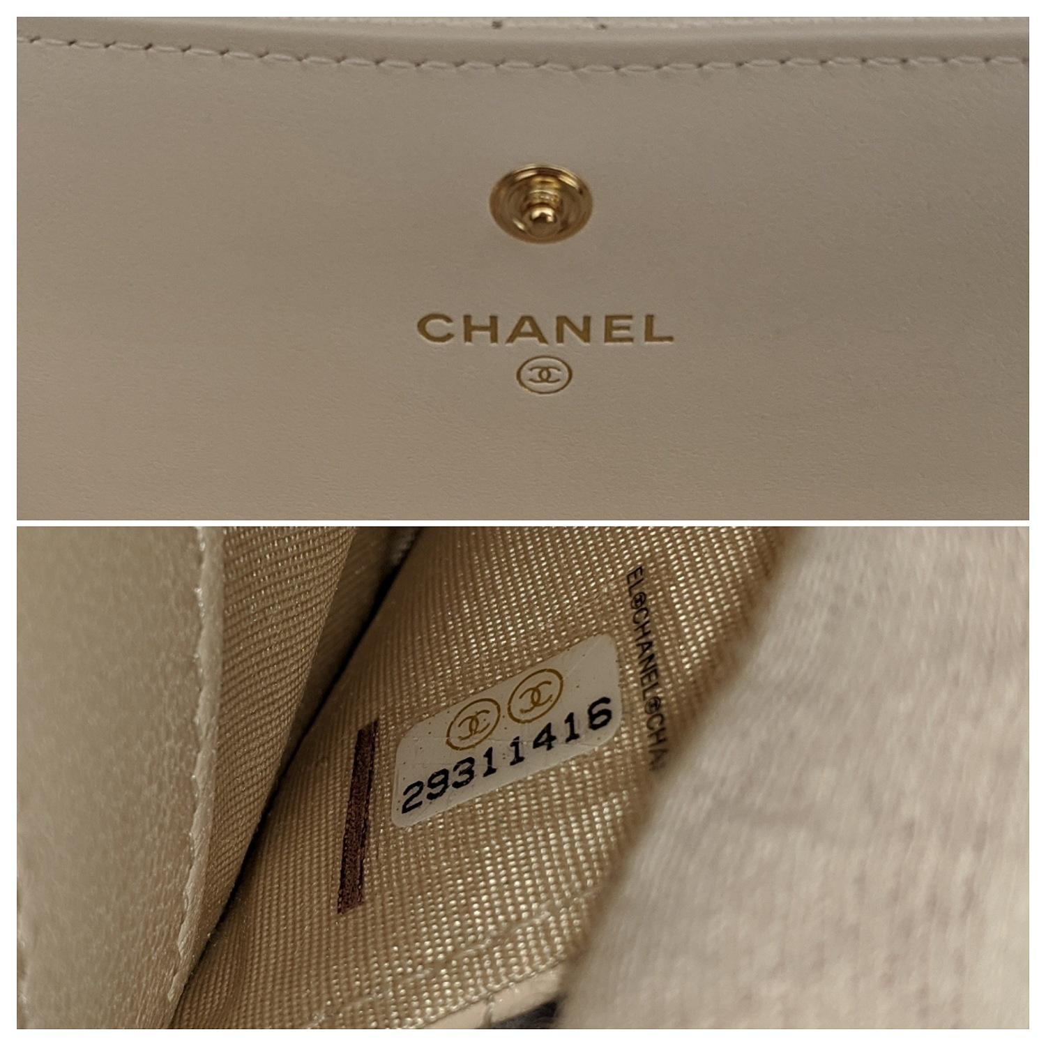 Chanel Gesteppte 19 Lange Klappe Brieftasche Helles Beige 2