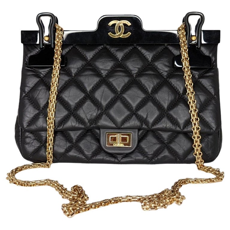 CHANEL GOLD 2.55 REISSUE QUILTED CLASSIC CALFSKIN