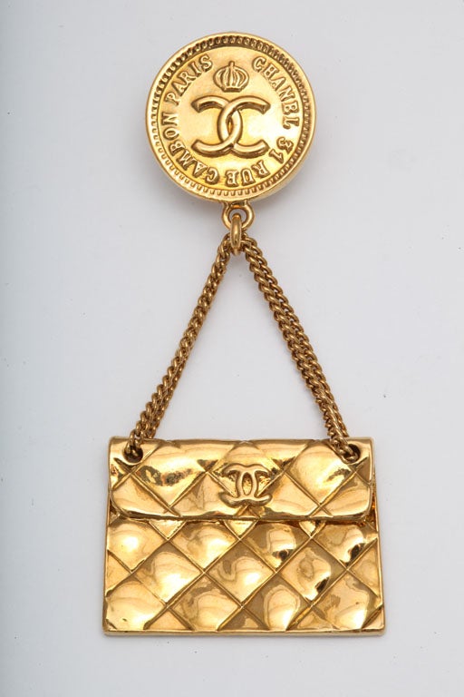 chanel bag earrings
