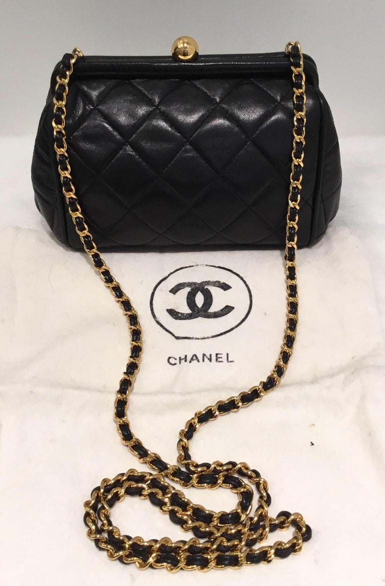 Chanel Quilted Bag with Gold Chain Vintage 19961997 at 1stDibs