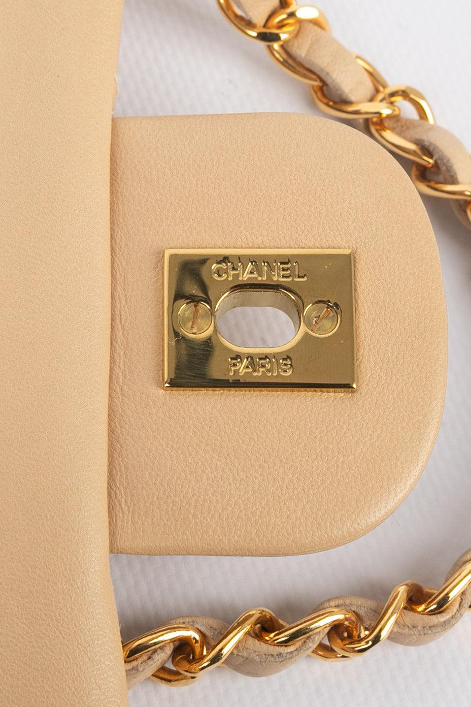 Chanel Quilted Beige Leather Timeless Bag, 1994/1996 For Sale 4