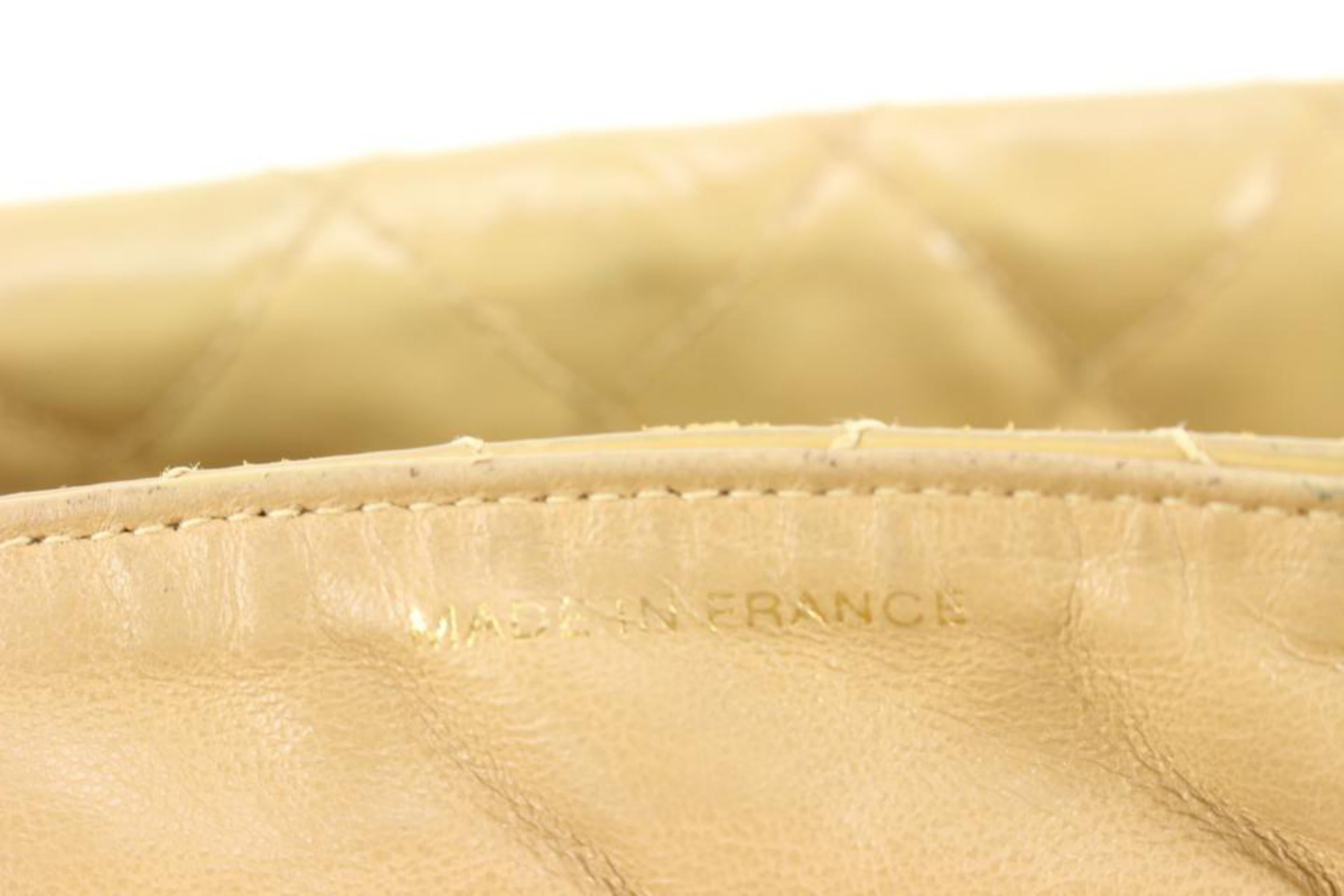 Chanel Quilted Beige Patent Jumbo Classic Single Flap 44ca624s 4