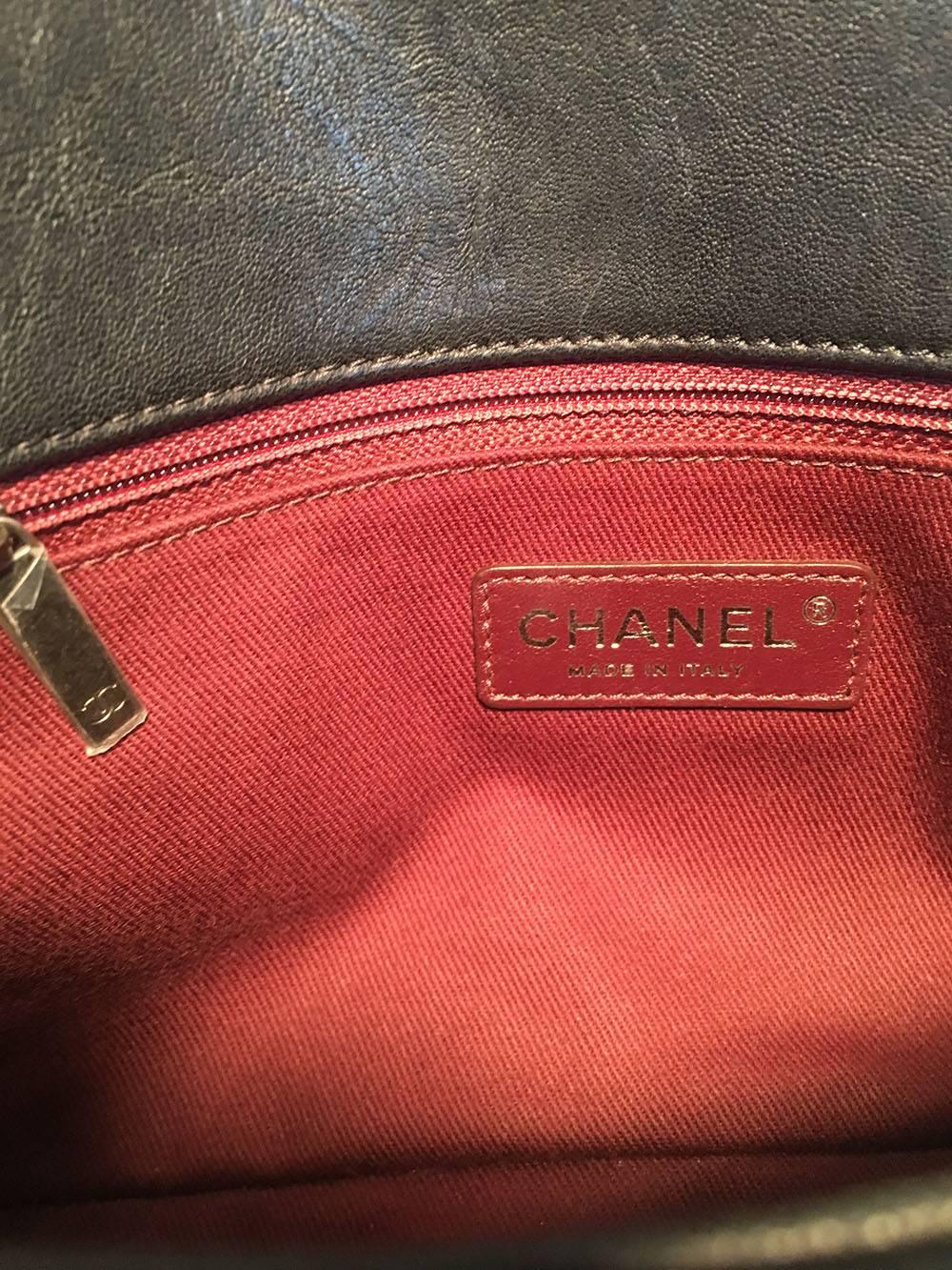 Chanel Quilted Black Aged Calfskin Single Flap Classic Shoulder Bag 6