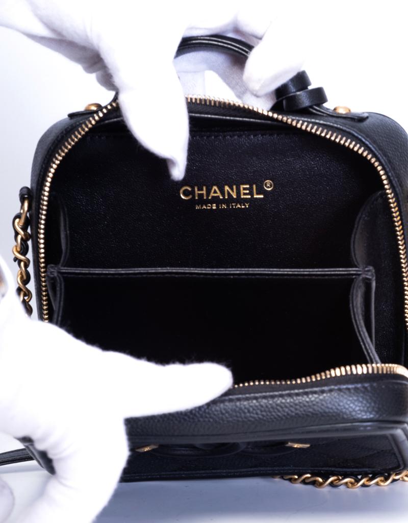 chanel black vanity case