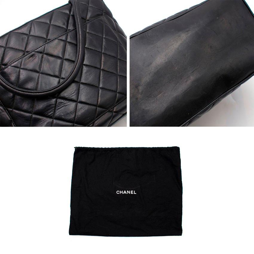 Chanel Quilted Black CC Medallion Tote Bag In Good Condition In London, GB