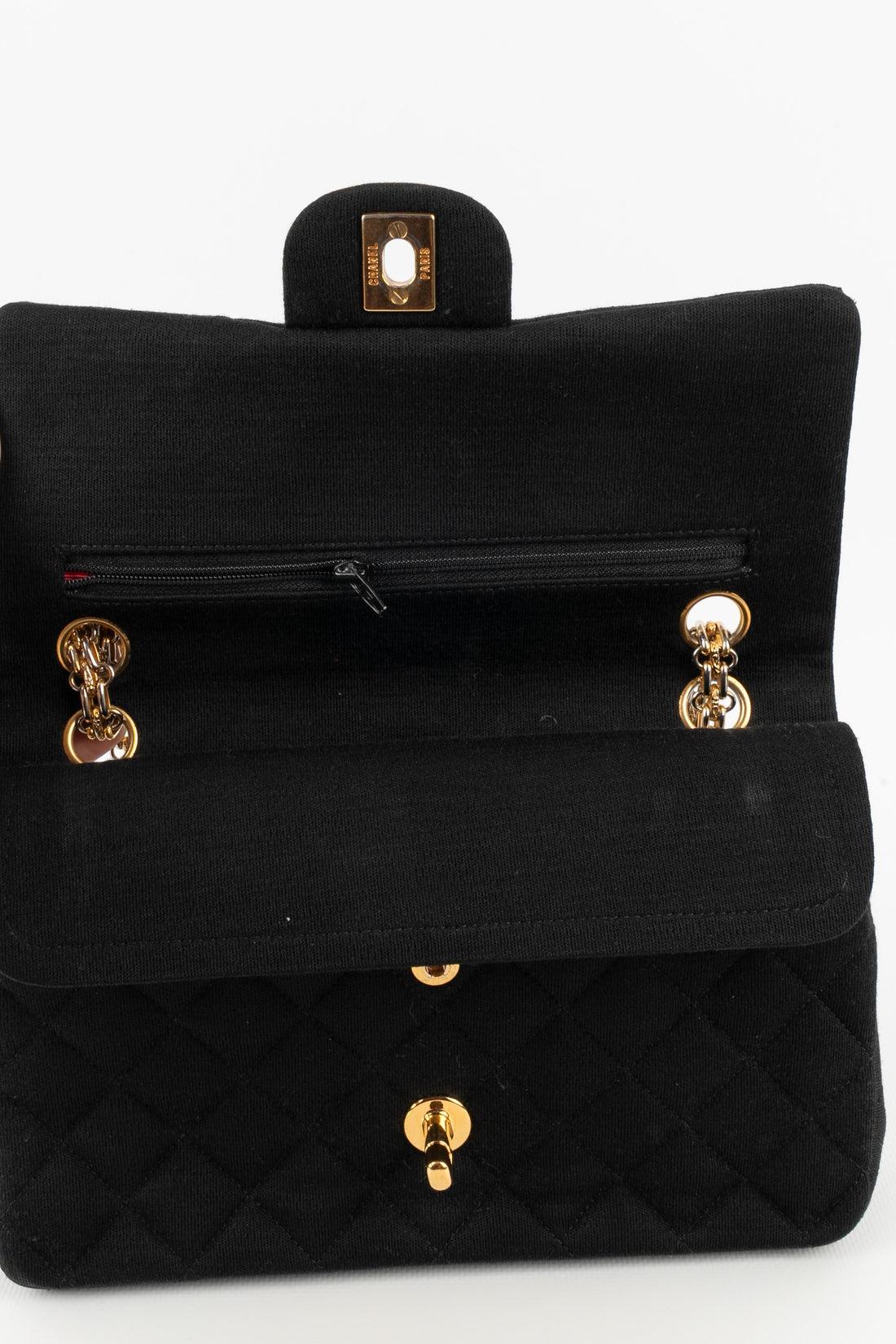 Chanel Quilted Black Fabric Timeless Bag, 1991/1994 For Sale 6