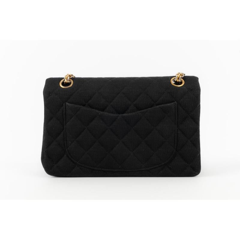 Chanel Quilted Black Fabric Timeless Bag, 1991/1994 For Sale 1