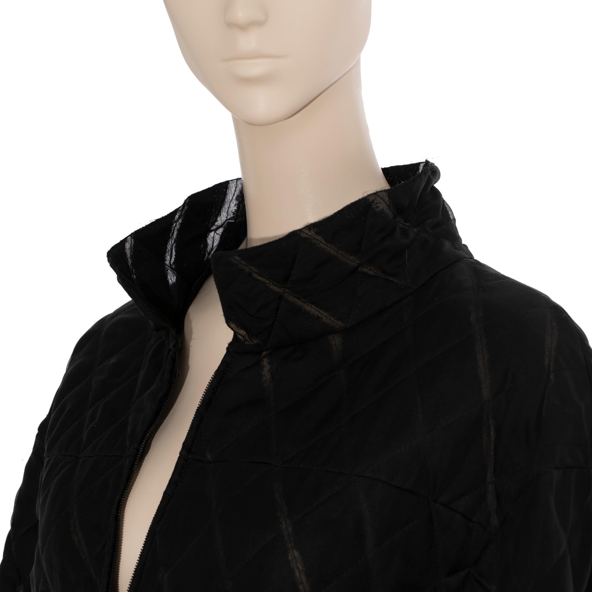 Women's Chanel Quilted Black Jacket With Tulle 42 FR For Sale