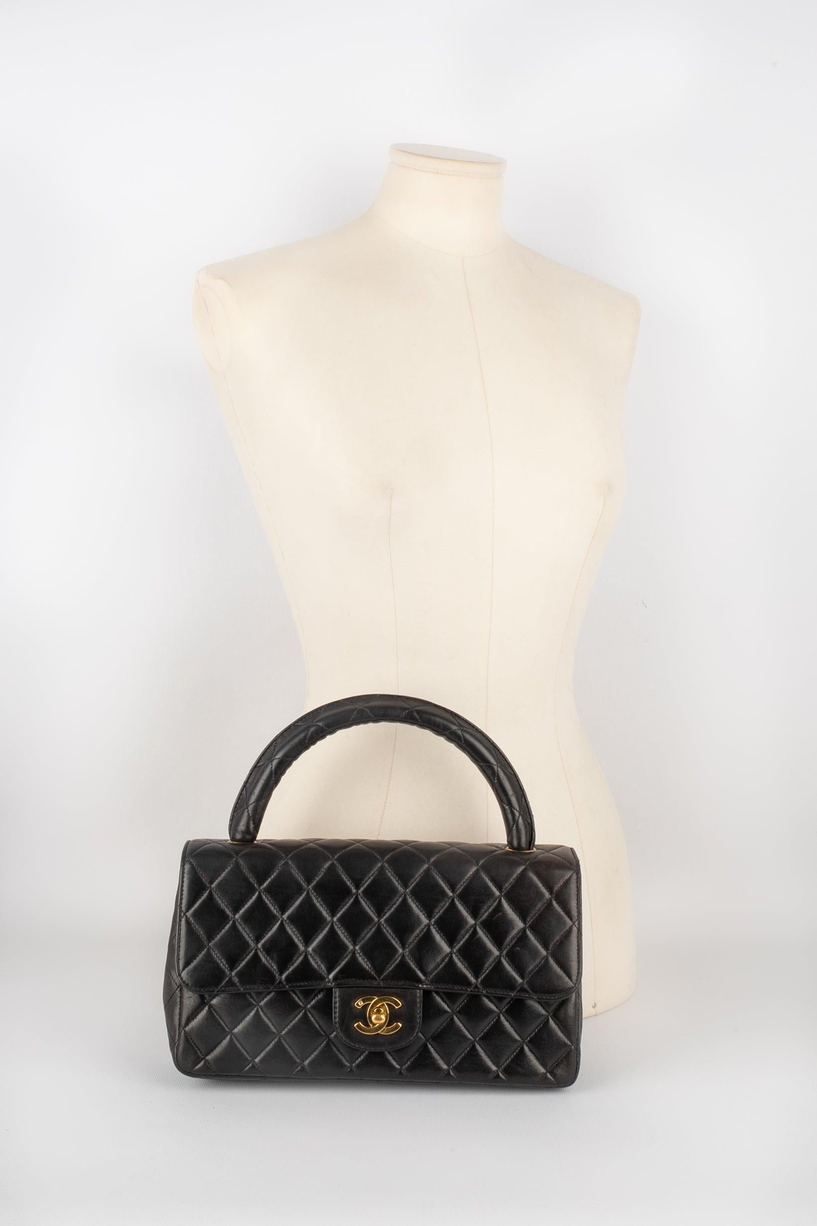 1996 Chanel Handbag, Black Quilted Leather main image 0