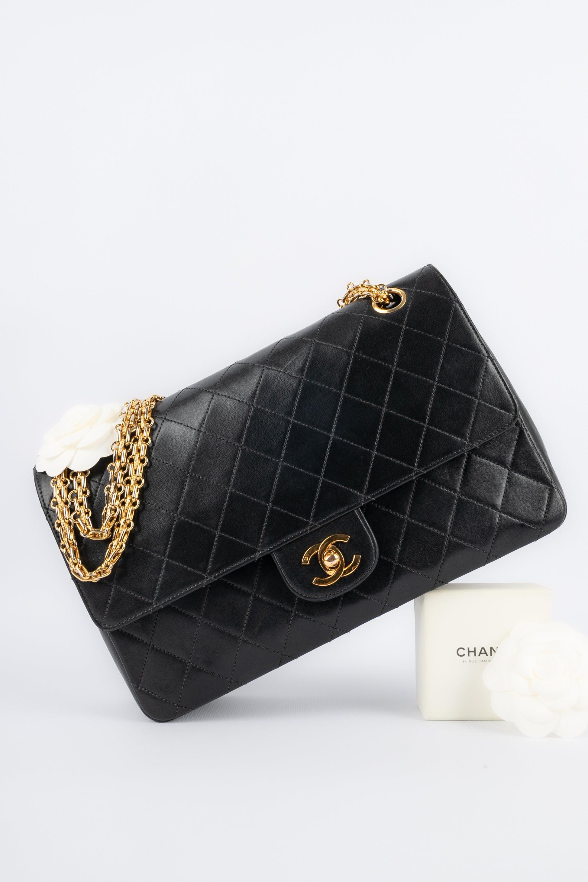 Sac Timeless en cuir d'agneau noir matelassé de Chanel, 1997/1999 en vente 5