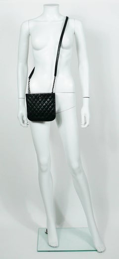 Chanel Quilted Black Leather Employee Uniform Crossbody Bag