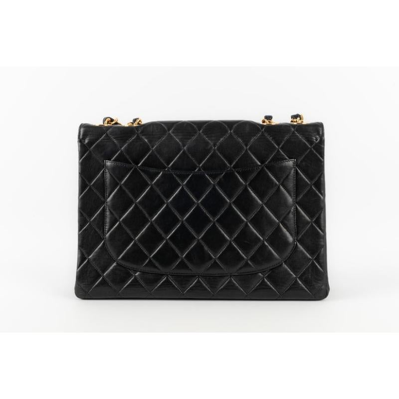 Chanel Quilted Black Leather Timeless Bag, 2000/2002 For Sale 1