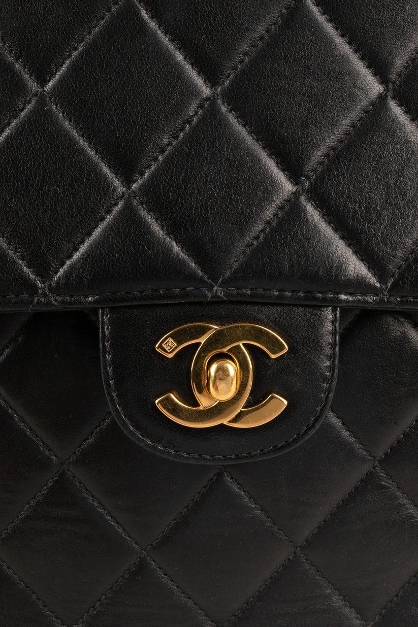 Chanel Quilted Black Leather Timeless Bag, 2000/2002 For Sale 4