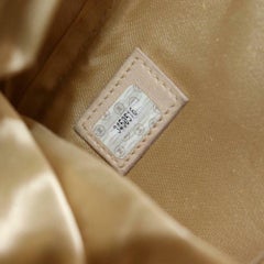 Chanel Quilted Boston with Strap 870314 Beige Linen Satchel