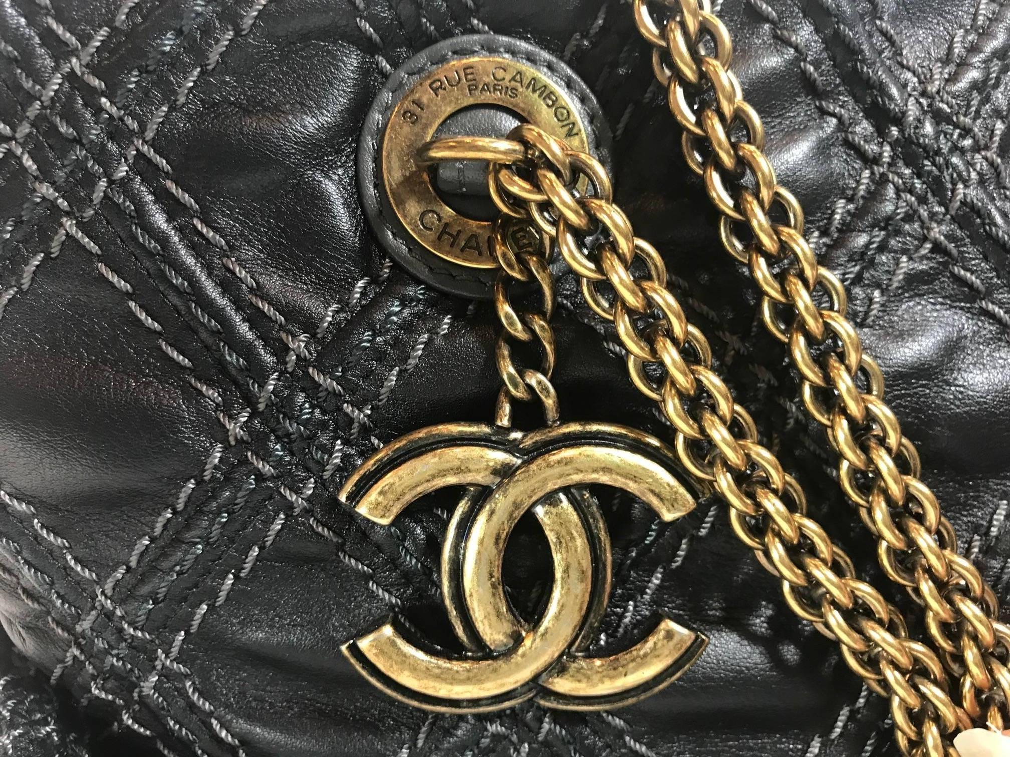 Women's or Men's Chanel Quilted Bowler For Sale