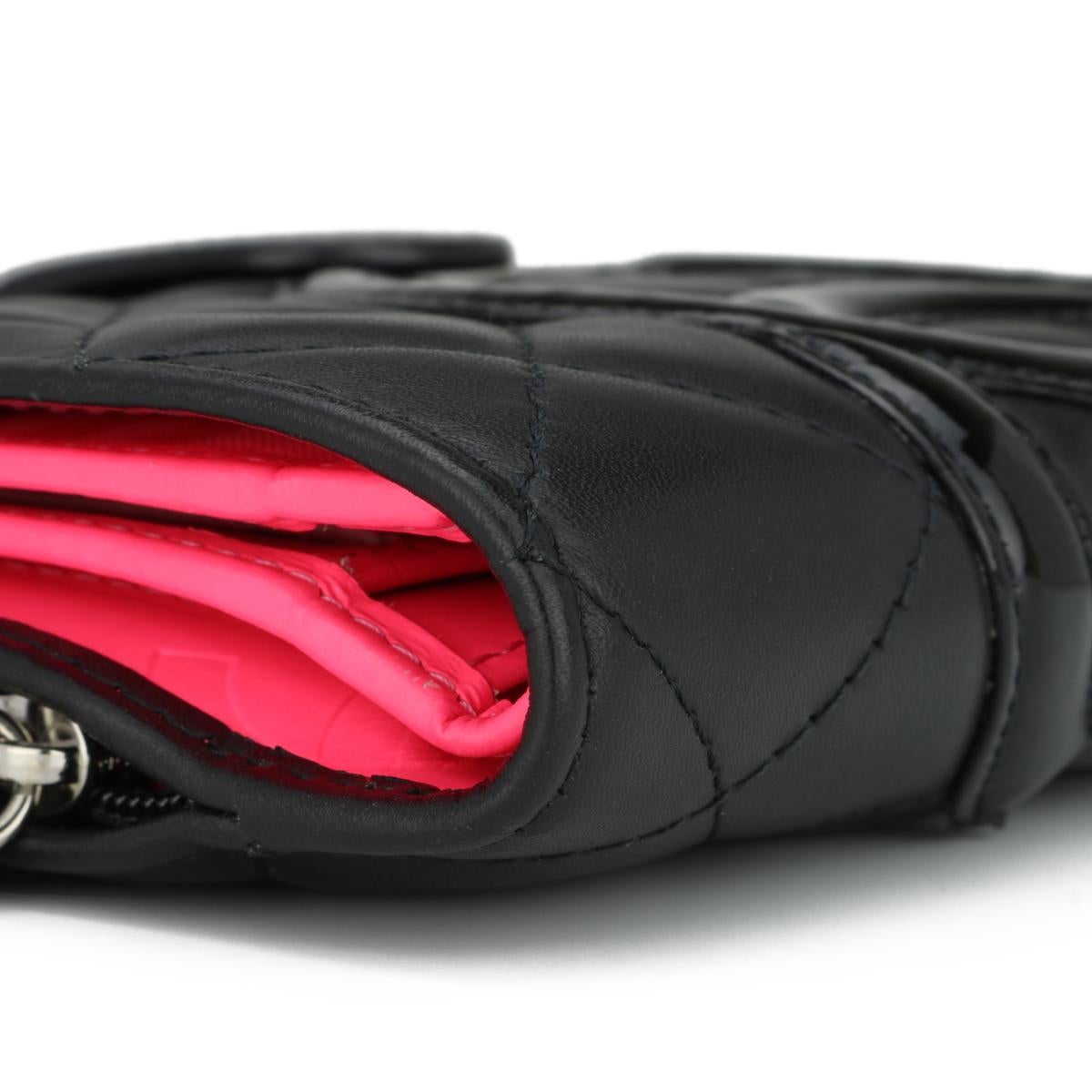 Chanel Quilted Cambon Bifold Medium Zipped Pocket Wallet Black Calfskin 2014 4