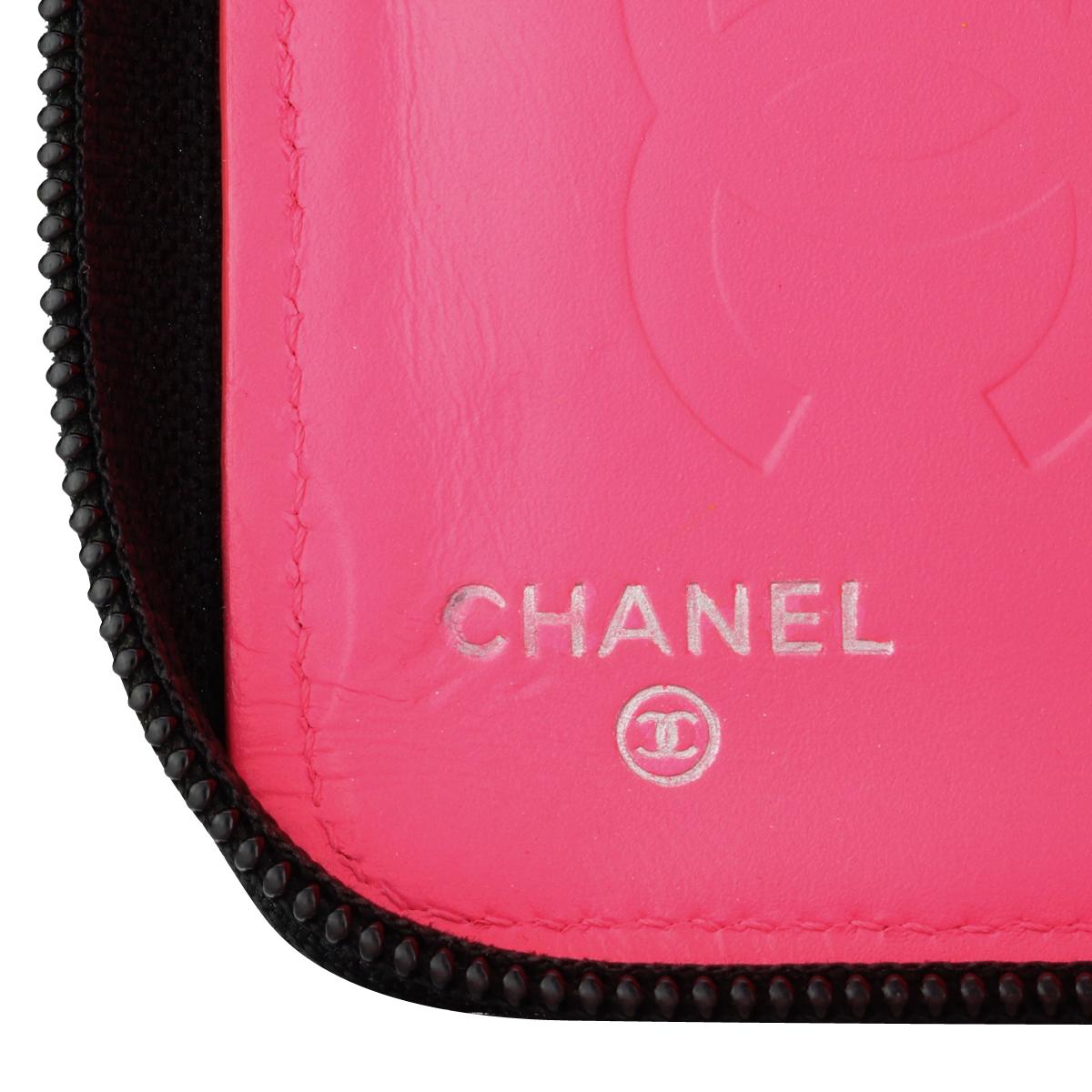 Chanel Quilted Cambon Long Zip Wallet Black Calfskin with Silver Hardware 2013 For Sale 11