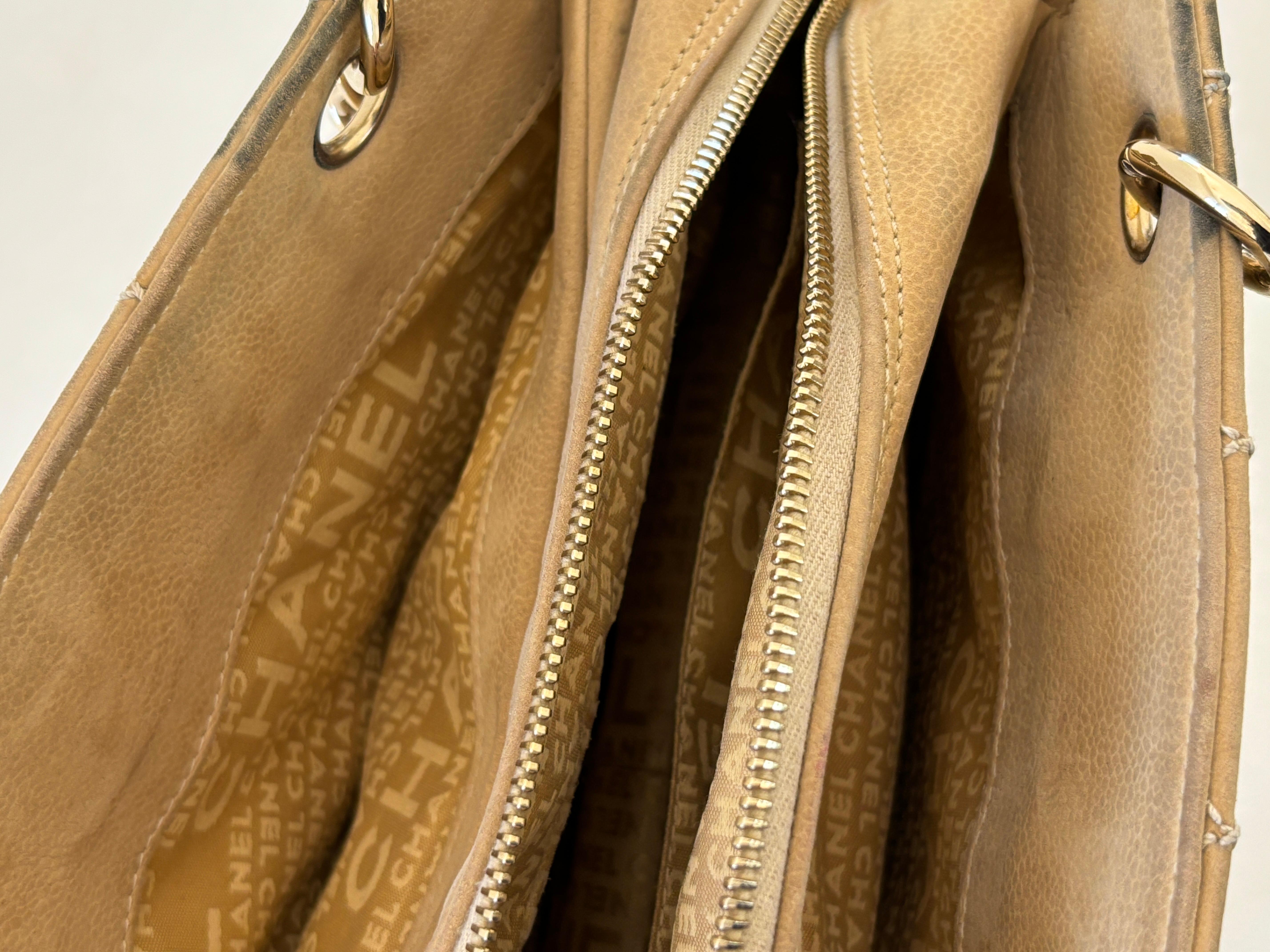 CHANEL Quilted Camel Suede Shoulder Bag with a Tassel For Sale 15