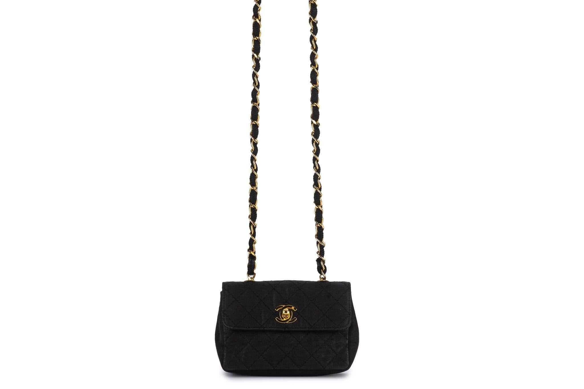 Chanel Quilted Canvas Mini Flap Bag For Sale 1