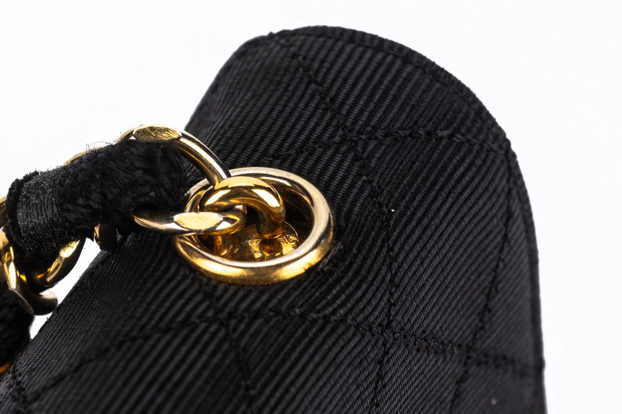 Chanel Quilted Canvas Mini Flap Bag For Sale 2