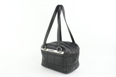 Chanel Quilted Caviar Boston Bowler 14cz0129 Black Leather Shoulder Bag