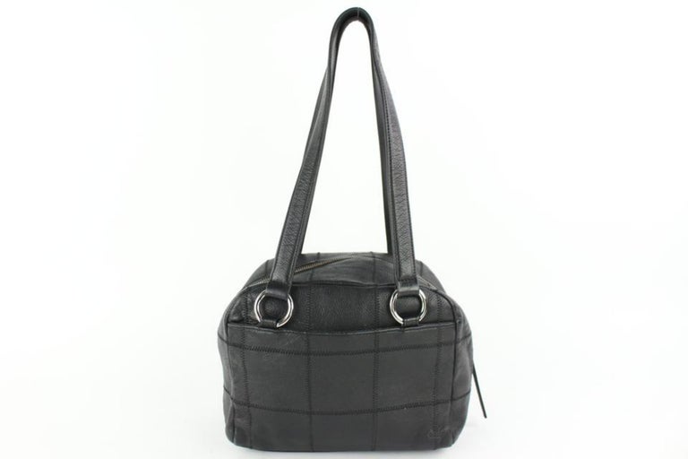 Chanel Quilted Caviar Boston Bowler 14cz0129 Black Leather Shoulder Bag For  Sale at 1stDibs