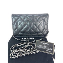 Chanel Quilted Caviar Calfskin Wallet on a Chain Clutch