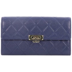 Chanel Quilted Caviar Golden Class Wallet