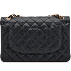 Chanel Quilted Caviar Jumbo Classic Double Flap Bag Gold Hardware 2022
