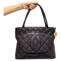 Chanel Quilted Caviar Leather 2002/2003 Medallion Tote