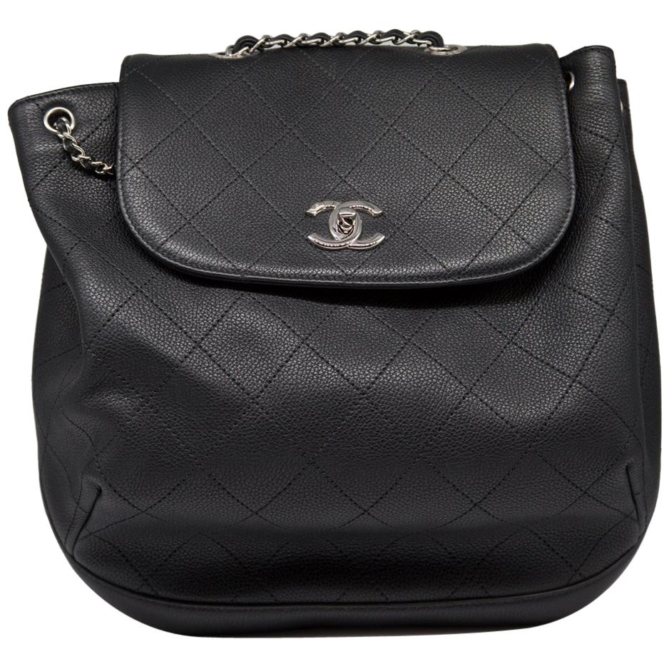 Chanel Quilted Caviar Leather Backpack