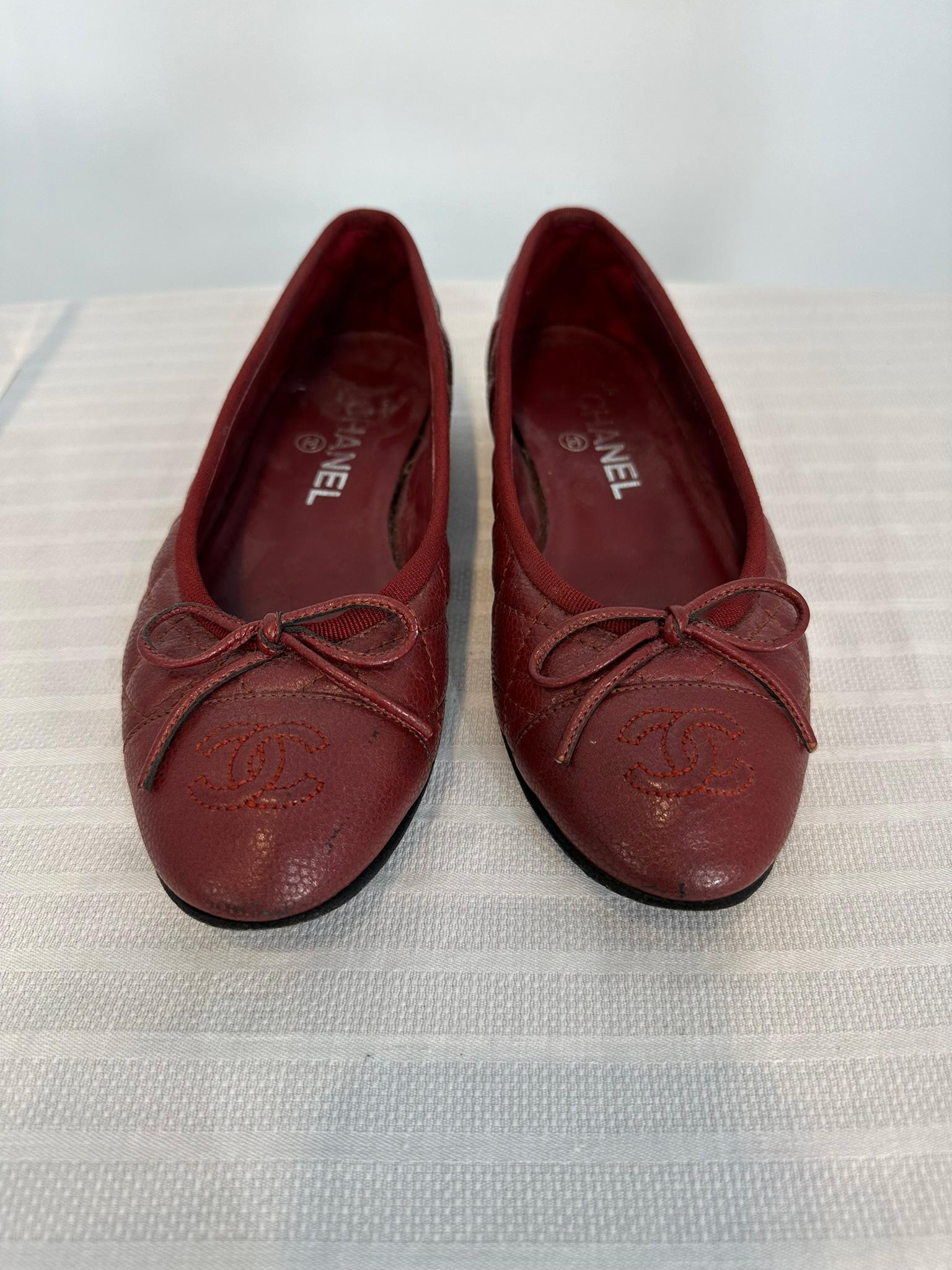 ballerines chanel rouge