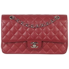 Chanel Quilted Caviar Leather Medium Classic Double Flap Bag