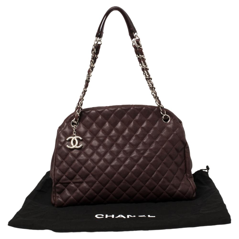 Chanel  Quilted Caviar Leather Medium Just Mademoiselle Bowler Bag 6