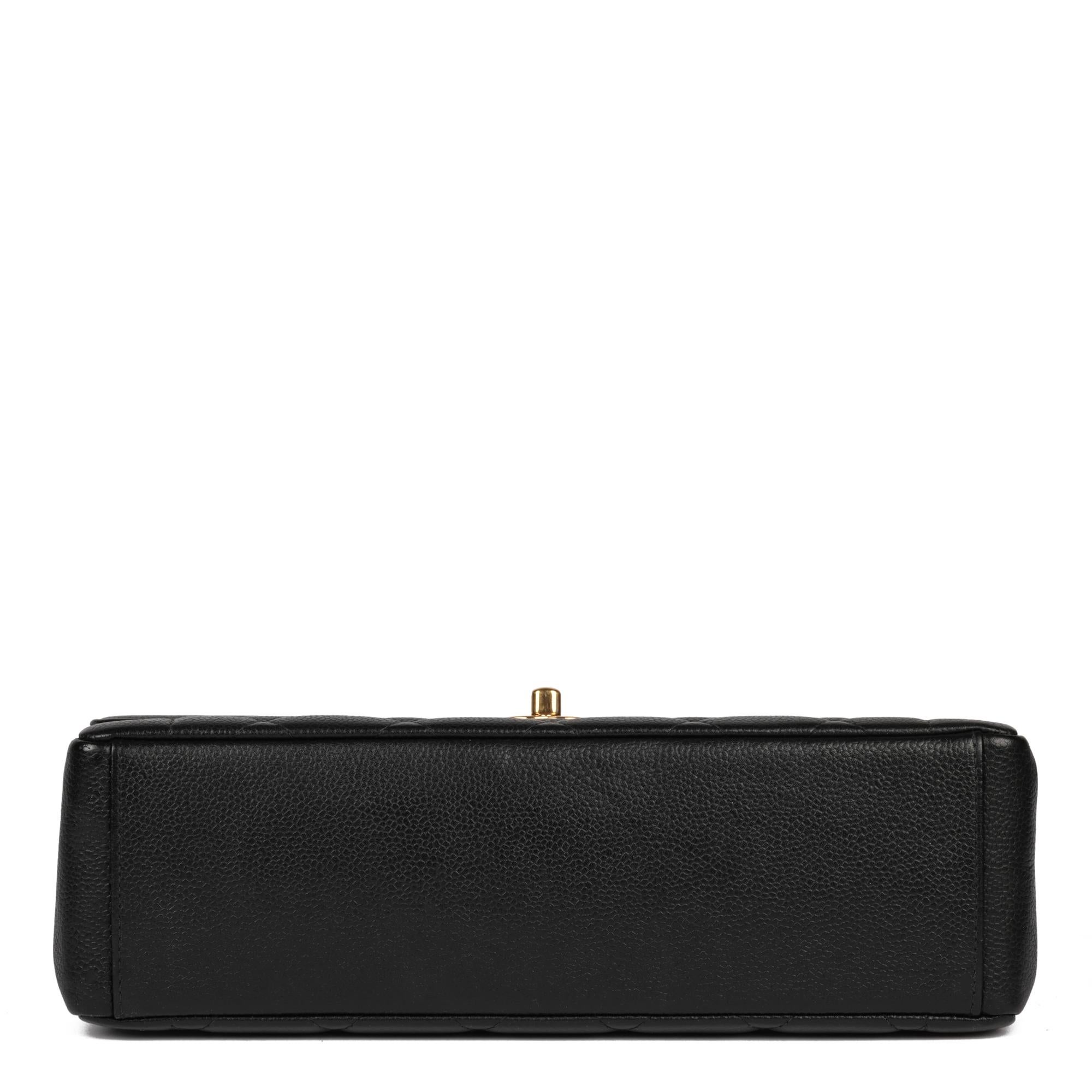 CHANEL Quilted Caviar Leather Vintage Diana Large Classic Single Flap Bag In Excellent Condition In Bishop's Stortford, Hertfordshire