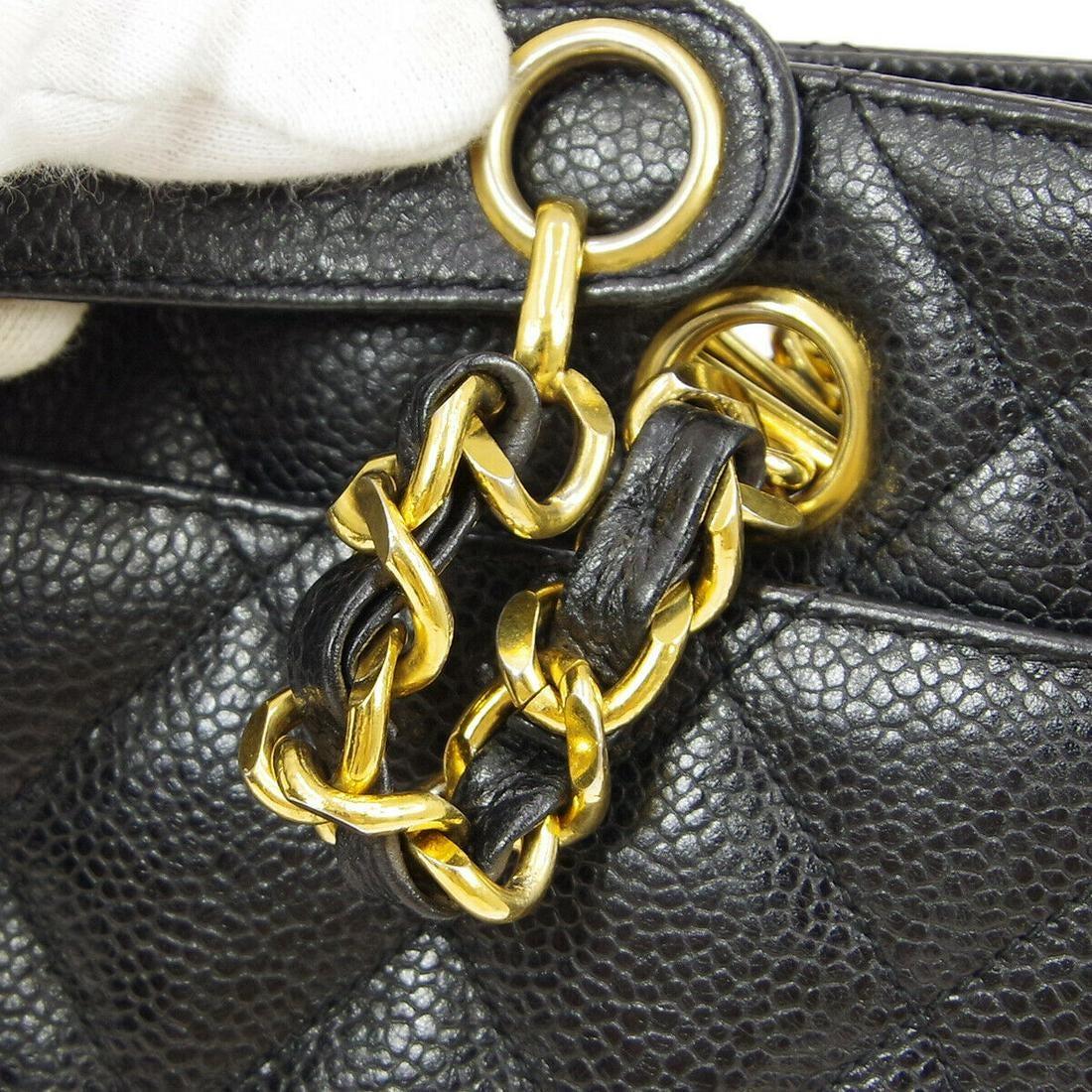 Chanel Quilted Caviar Leather Vintage Timeless Medium Chain Shoulder Bag, 1994. 3