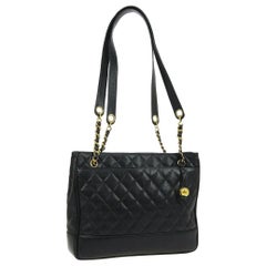 Chanel Quilted Caviar Leather Vintage Timeless Medium Chain Shoulder Bag:: 1994.