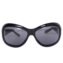 Chanel Quilted CC Sunglasses 5116Q Black Brown Frame Silver Logo